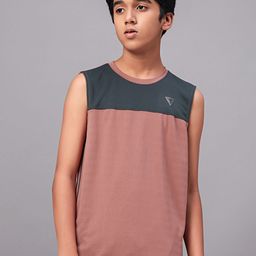 Technosport Boys Colourblocked Sleeveless Moisture Wicking Active T-shirt-picture-32