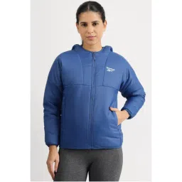 Reebok Women Solid Jackets - Blue-image-12
