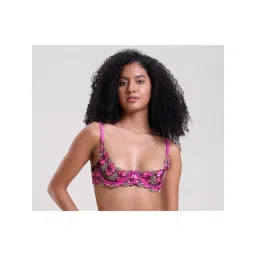 Mysthelle Iris Embroidered Quarter Cup Bra image 1