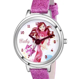 Kool Kidz Unisex Kids Silver Dial & Pink Leather Straps Watch KOOL KIDZ KK 306 DPK 02-picture-10