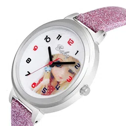Kool Kidz Unisex Kids Multicoloured Printed Dial & Pink Leather Straps Analogue Watch image 2