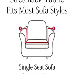 Stuff N' Fluff Navy Blue & White Floral Printed 1 Seater Sofa Cover With Arms image 5