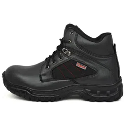 ozarro Black Genuine Leather Steel Toe Safety Shoe (NW4402) image 4