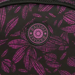 BAOMI Black Floral Printed Structured Handheld Bag image 4