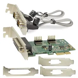 X-MEDIA 2-Port Dual DB9 RS232 / Serial and 1-Port DB25 Parallel PCI Express PCIe Adapter Card - WCH382L Chipset - Supports ECP/EPP/SPP & 16C550 UART - Low Profile Bracket Included [XM-PEX-1P2S] image 2