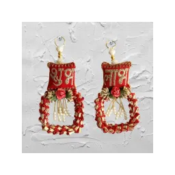 JASMEY HOMES Red Beautiful Handmade Subh Labh Hanging image 2