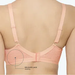 Soie Pink Solid Non-Wired Non Padded Everyday Bra CB-405PEACH image 2