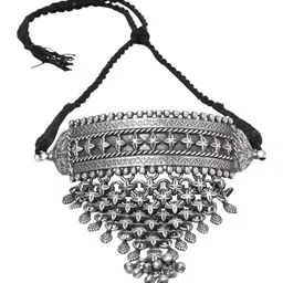 VENI Silver Plated Oxidised Necklace image 2