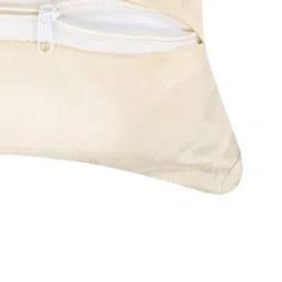 SOKNACK White & Yellow Set of 5 Geometric Square Cushion Covers image 4