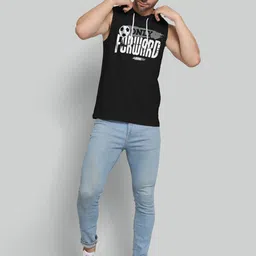 Juxar Printed Cotton Hooded & Sleeveless Sando Vest HODSDO-09-BK-XS image 4