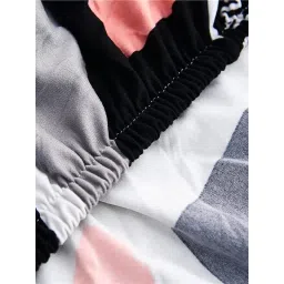 House of Quirk Double Seater Sofa Cover For Couch Flexible 140 Gsm Sofa Slipcover - Black image 4