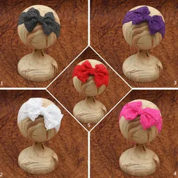 FUNKRAFTS Girls Pack Of 5 Lace Hairbands-picture-19