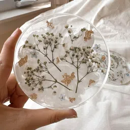 irika White Dried Pressed Flowers - 1 Sheet for Resin Art, Crafts, DIY Projects image 3