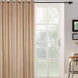 HOSTA HOMES Beige Abstract Black Out Door Curtain-picture-28