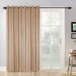 HOSTA HOMES Beige 2 Pieces Black Out Door Curtains-picture-18