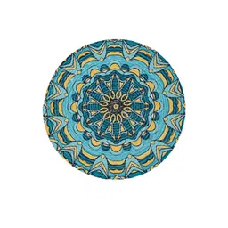 HOSTA HOMES 6 Pieces Blue & Yellow Printed Pure Cotton Table Placemats image 2