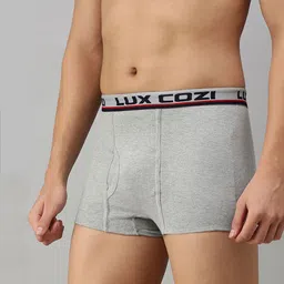 Lux Cozi Pack Of 3 Men Assorted Pure Cotton Trunks -COZI_BIGSHOT_SL_PLAIN_AST2_3PC image 2