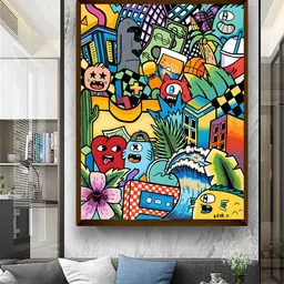 The Art House Yellow & Green Abstract Painting Wall Art-picture-24