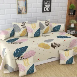 BAJO'S Beige 8 Pieces Floral Bedding Set-image-3