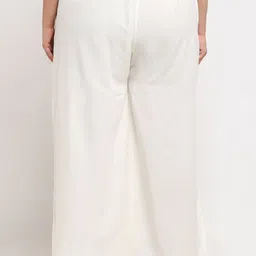 TAG 7 PLUS Women Pack Of 2 Off White & White Ethnic Palazzos image 4