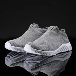 ASIAN Men Grey Mesh Moonwalk-01 Running Non-Marking Sports Shoes-picture-30