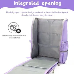 melleys 3D Unicorn Water-Resistant School Bag Cute Cartoon Backpack For Kids Double Shoulder Bag For Kids 6-12 Years Old image 4