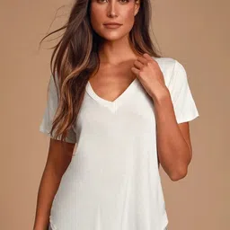 COLOR CAPITAL V-Neck Regular Fit Tshirts image 1