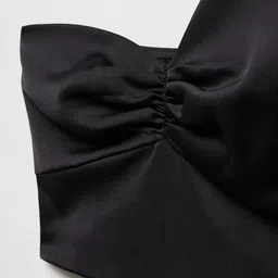 MANGO One-Shoulder Empire Crop Top image 2