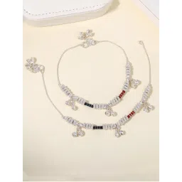 Estele Rhodium Plated Gehena Anklets-picture-13