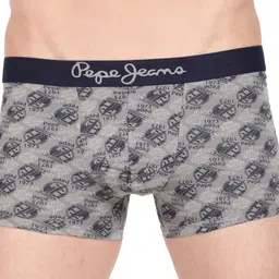 Pepe Jeans Men Grey Printed Cotton Trunk image 2