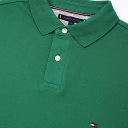 Tommy Hilfiger Men Solid Polo Collar Cotton T-shirt image 2