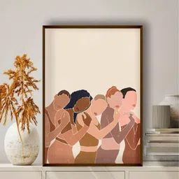 The Art House Brown & Beige Boho Art Painting Framed Wall Art-picture-19