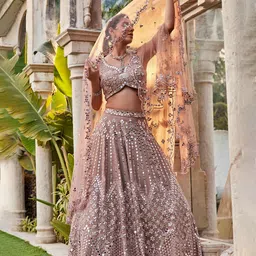 Mehak Murpana Embroidered Ready to Wear Lehenga & Blouse With Dupatta image 4