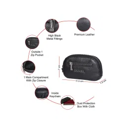 Sassora Premium Leather Unisex Car Key Case Pouch image 5