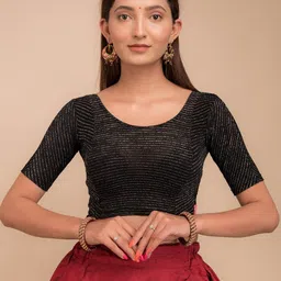 Bindigasm's Advi Striped Readymade Saree Blouse-picture-31