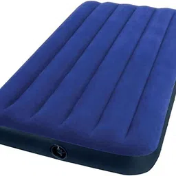 Intex Vinyl Air Lock Single Inflatable Bed (Blue) image 1