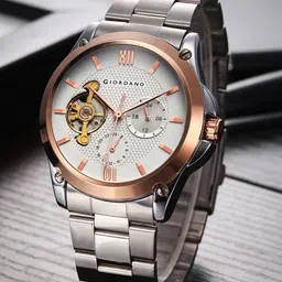 GIORDANO Men Stainless Steel Bracelet Style Straps Analogue Automatic Watch GZ-50082-33 image 1