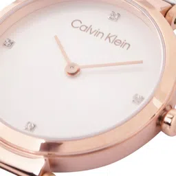 Calvin Klein Women Minimalistic T Bar Embellished Stainless Steel Analogue Watch 25200139 image 4