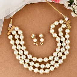 Silvermerc Designs Gold-Plated Pearl Beaded Jewellery Set-picture-26