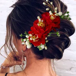 Hair Flare Artificial Flower Comb Pin image 3