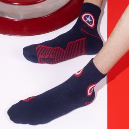 Balenzia x Marvel Men Pack Of 3 Captain America & Hulk Ankle Patterned Ankle-Length Socks image 4