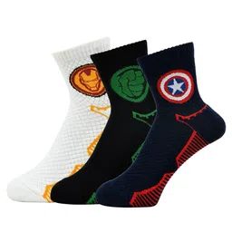 Balenzia x Marvel Men Pack Of 3 Captain America & Hulk Ankle Patterned Ankle-Length Socks image 5