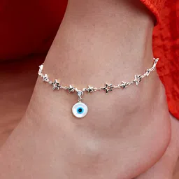 MINUTIAE Silver Plated Crystals Anklet-picture-32