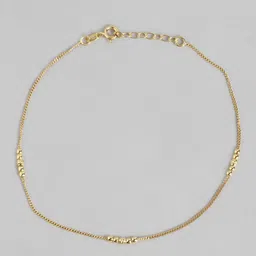 Zavya Set of 2 Sterling Silver Gold-Plated Anklet image 4
