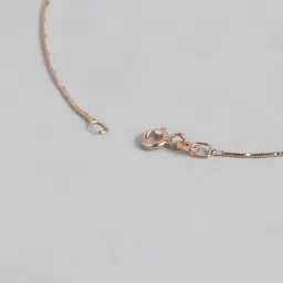 Zavya 925 Pure Silver Rose Gold-Plated Anklet image 5