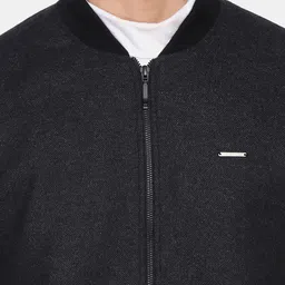 Blackberrys Men Charcoal Bomber Jacket image 5