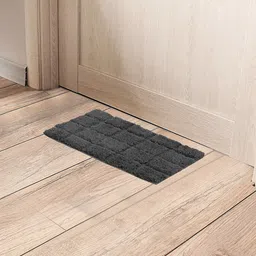 Black gold Pack of 2 Grey Cotton Anti-Skid Heavy Duty Rug Shoes Scraper Bathroom Mat-picture-11