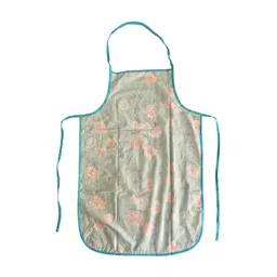 Kuber Industries Set of 3 Green Floral Printed Cotton Aprons image 4