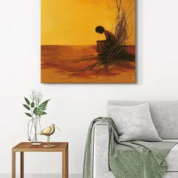999Store Yellow & Brown Autumn Tree Canvas Painting Wall Art image 1