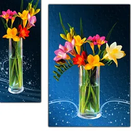 PnF Blue & Green 3 Pieces Wooden Floral and Botanical Wall Arts-picture-19